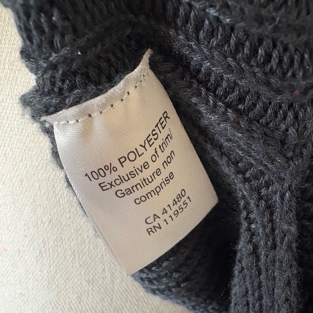 Gentle Fawn Ribbed Knit Turtleneck Sweater Relaxed Fit Deep Navy High size Small - Picture 8 of 11
